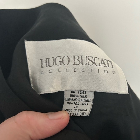 Hugo Buscati dress silk size‎ 14 black - Picture 8 of 8